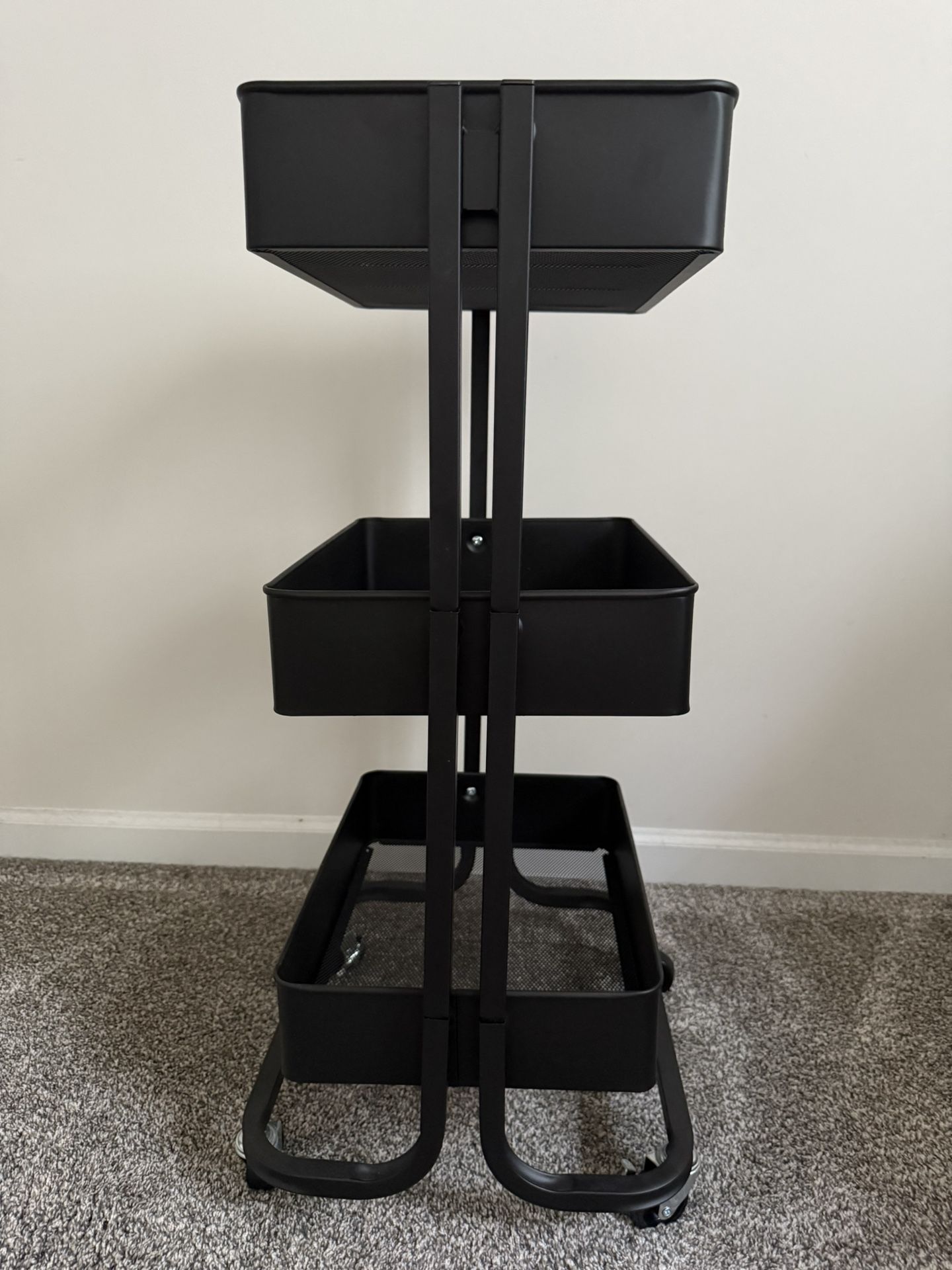 Utility cart, black, 13 3/4x17 3/4x30 3/8 "