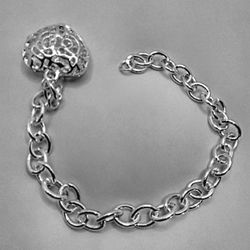Hollow Silver Heart Bracelet