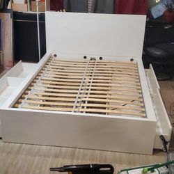 White IKEA Malm Full Size  Bed