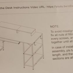 Desk w/shelves