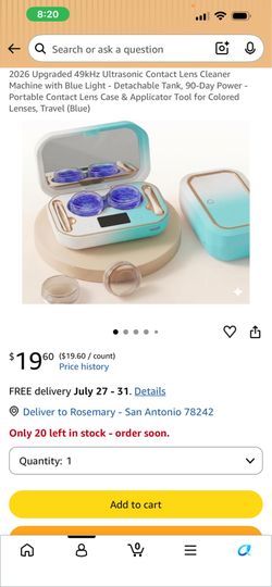 Lens Cleaner Machine with Blue Light