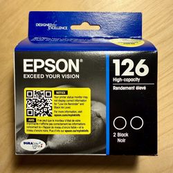 Two Unopened Epson 126 Black Cartridges