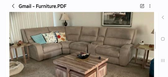 Sectional sofa in coffee table