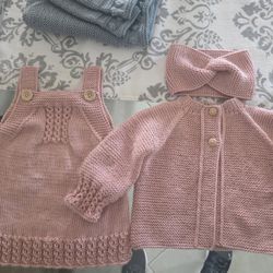 Hand Knit Baby Clothes 