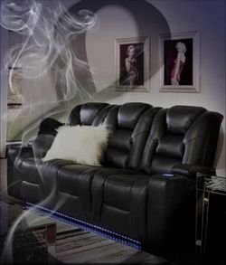 BLACK LEATHER RECLINER 😍✔️😍