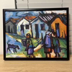 South African Acrylic On Canvas Painting By Solomon Siko