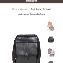 Scully Leather Corporate Series Laptop Business Backpack