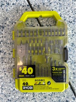Ryobi 40 pc drill and impact drive set