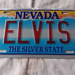 Elvis License Plate.  Brand New.
