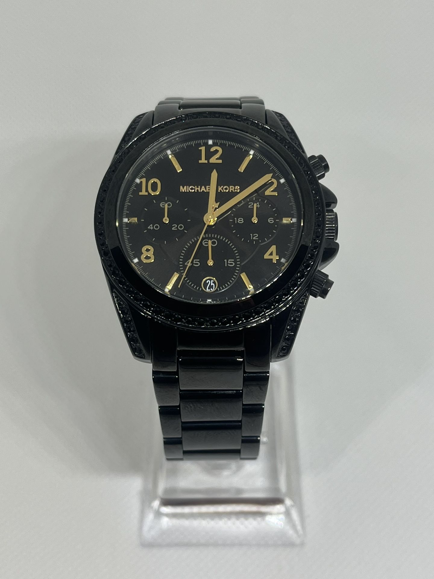 Michael Kors Ladies Watch Black Diamonds 