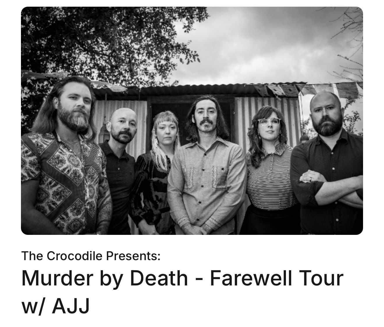2 Tix Murder By Death @ The Crocodile Friday