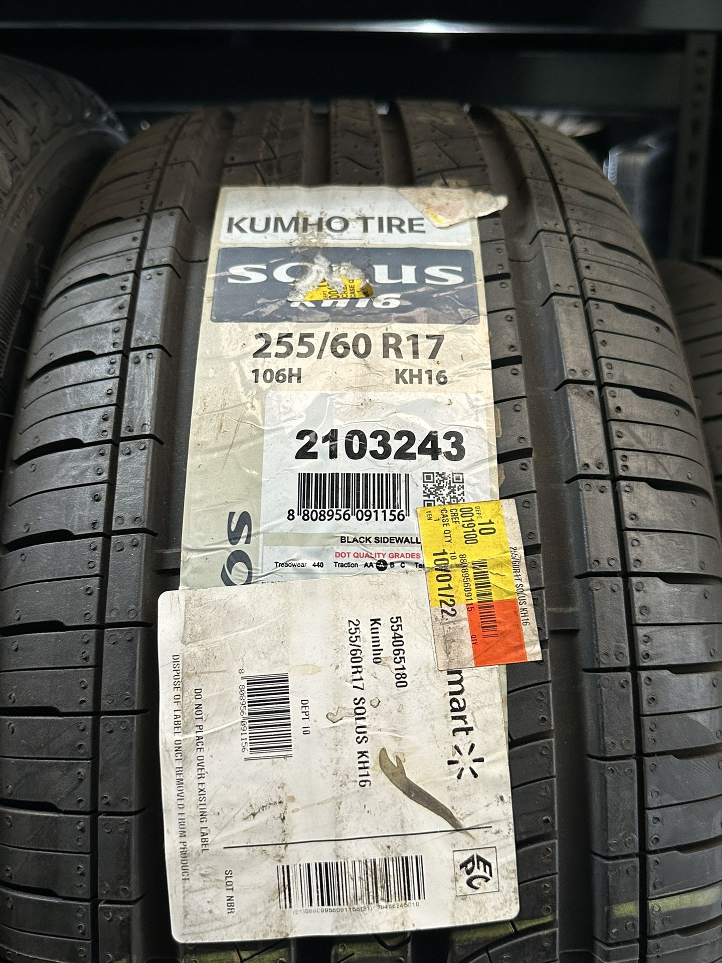 255-60-17 KUMHO TIRE