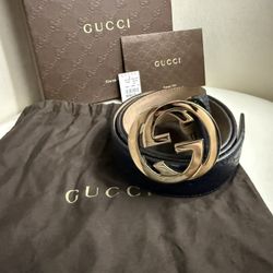 Gucci Unisex Navy Belt