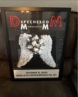 Framed Depeche Mode Memento Mori Tour Poster - Barclays Center Brooklyn Oct 21 2023