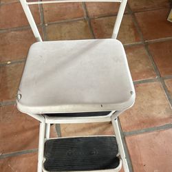 Vintage Cosco Kitchen Step Stool Chair