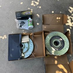 Dynamic Friction Company Drilled And Slotted Front Driver Brake Pads And Discs 