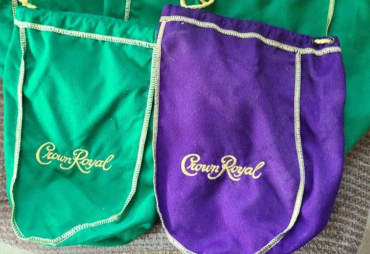 Lot Of 5 Crown Royal Bottle Bags 