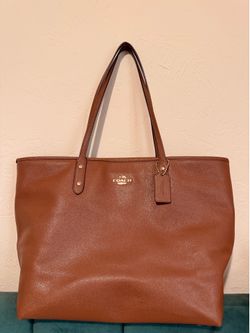 Coach leather tote bag