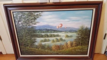 Balloon painting signed
