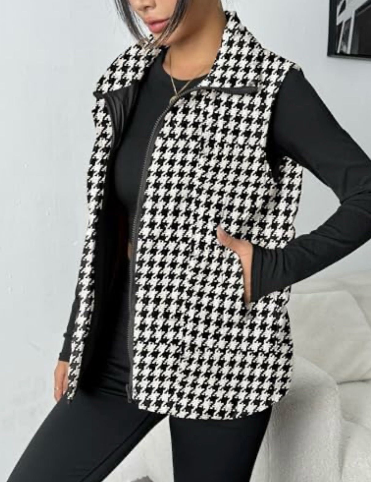 New! Zeagoo Lightweight Sleeveless Zip Puffer Vest Stand Collar Jacket w Pockets Size L (12-14)