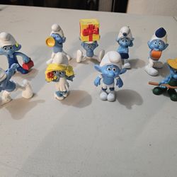 Mcdonalds Smurfs Lot Of 9