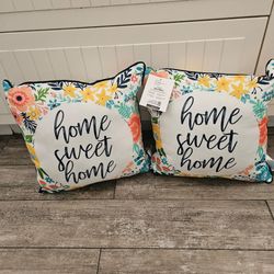 'Home Sweet Home' Outdoor Toss Pillows – Set of 2