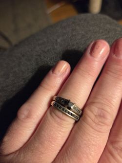 Black diamond wedding set