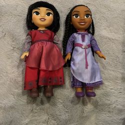 Disney Wish Asha And Dahlia 14” Dolls Set