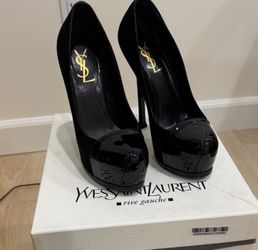 Yves Saint Laurent Glossy Black Heels