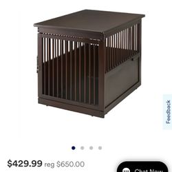 beautiful solid wood dog crate/table