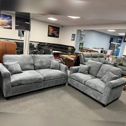 Corduroy 2 Piece Sofa And Loveseat Set 