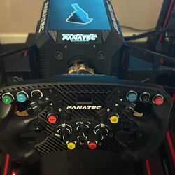 Sim Racing Fanatec  DD1 With Mount For Track Racer Rig And 5 Steering Wheels 