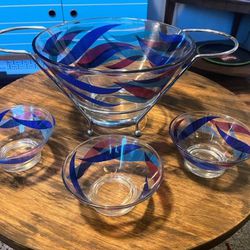 Antique Glass Bowl Set