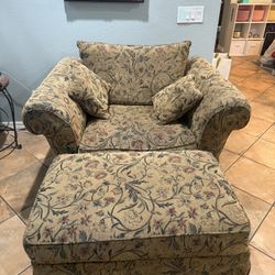Oversized Sofa and Fluffy Chair & Ottoman 