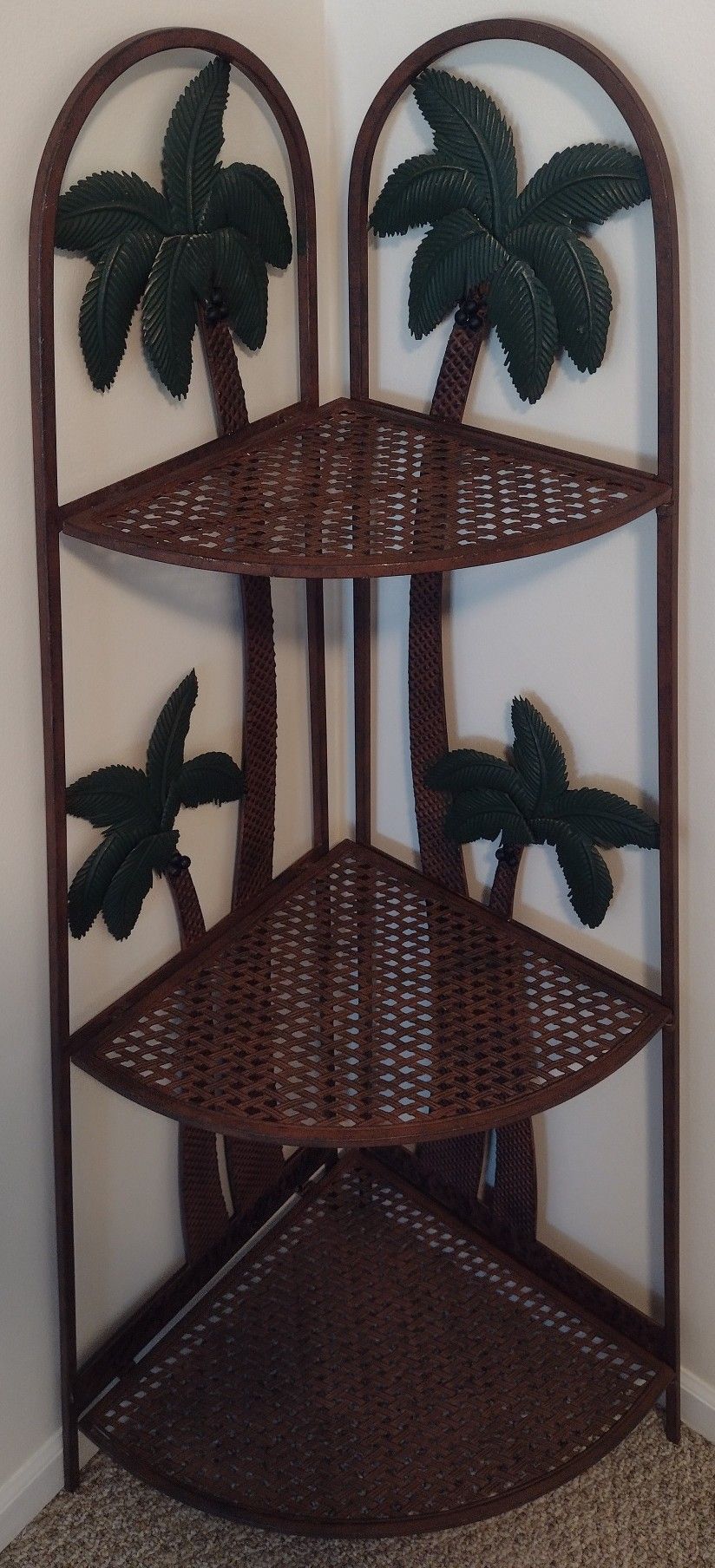Rare Freestanding Corner Shelf