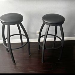 Bar Stools - Bar Height -black- Swivel 