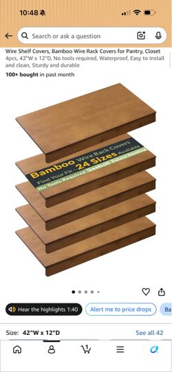Bamboo shelf covers