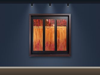 Kinder-Harris "Ribbons of Glass" Framed Abstract Triptych – Signed Jardine