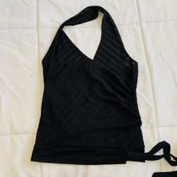 Misope Black Halter Top