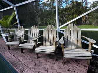 Set of 4 Wood Adirondack Chairs - Carraro Brazil