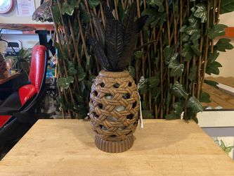 STYLE SELECTIONS Bronze Pineapple LED Candle Statue