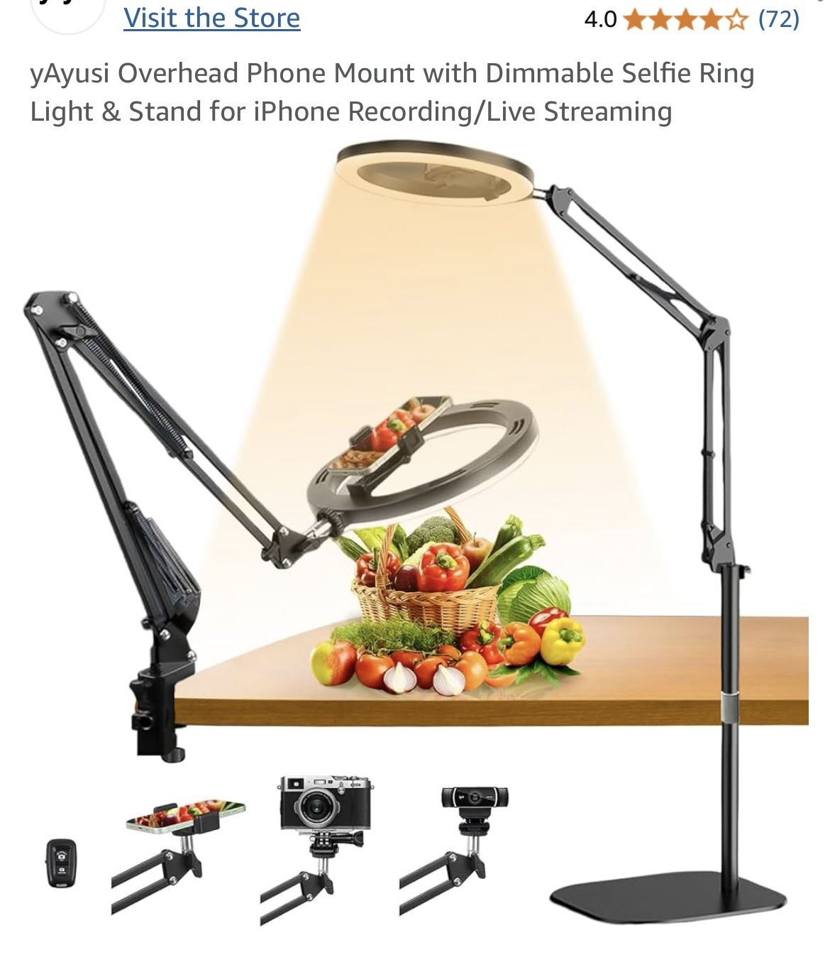 Brand New - Selfie Phone Stand w/Ring light