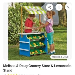 Melissa & Doug Store & Lemonade Stand With Added Wheels / Carrito Para Tienda Y Limonada, Con Llantas 