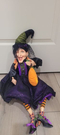 Halloween Witch Decorative Doll Figure