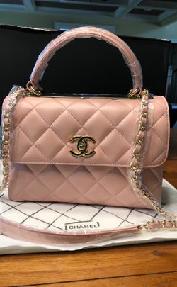 Chanel CC Top Handle Bag Quilted Lambskin Leather Medium Rose Pink for Sale  in Kennesaw, GA - OfferUp