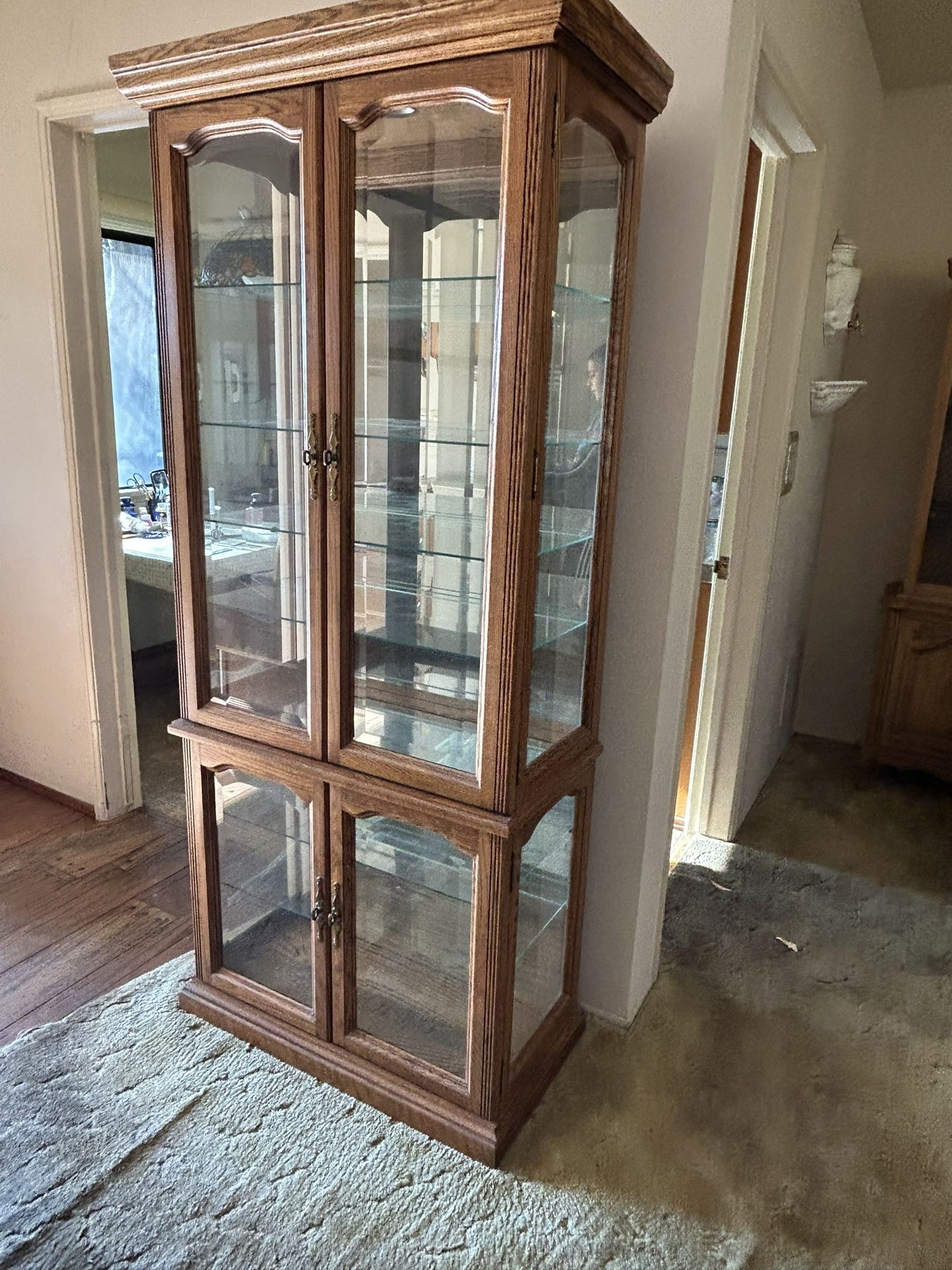 Glass Curio Display Case $285 OBO