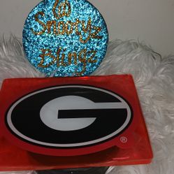 GA BULLDOG TRINKET TRAY/ COASTER 
