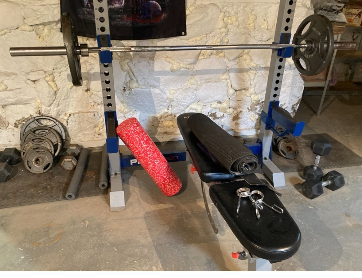 Workout Bench And Weights