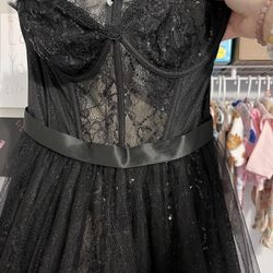 Black Corset Top Wedding/prom Dress
