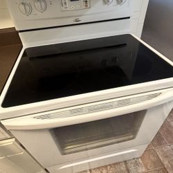 White Whirlpool electric range